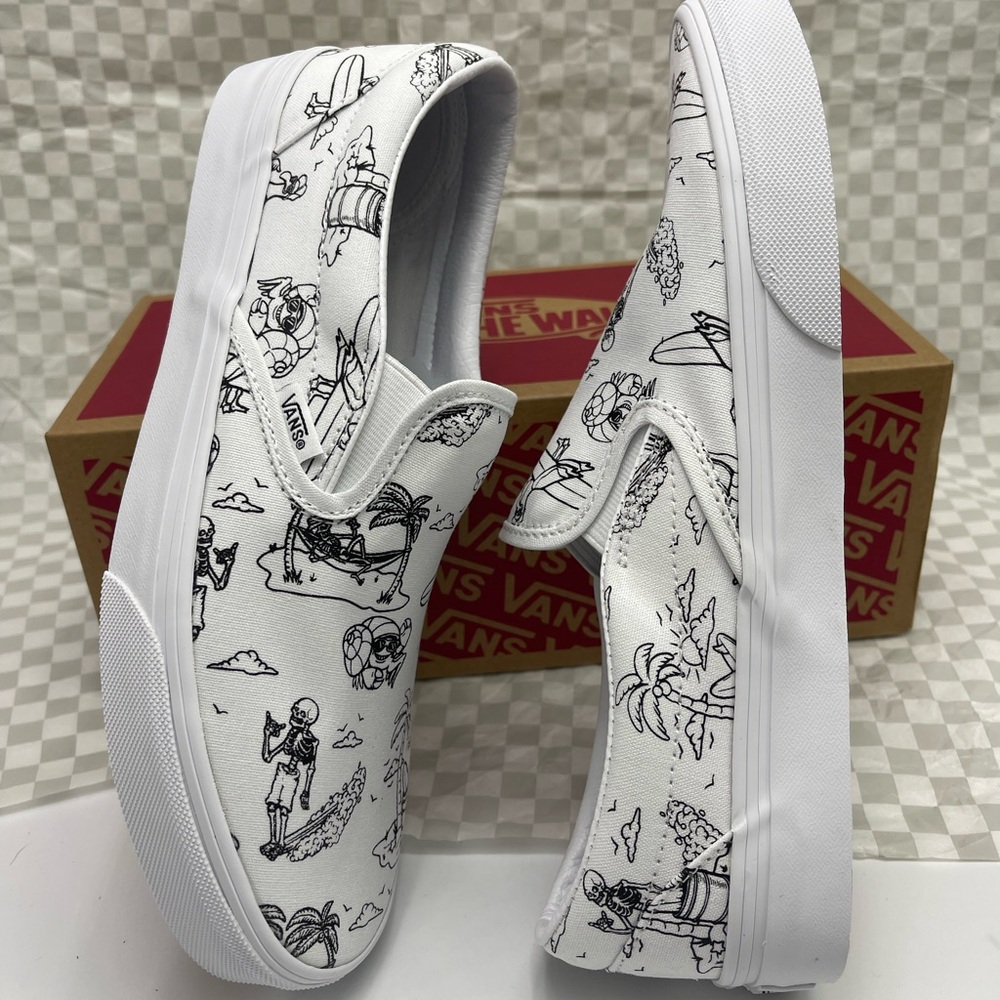 Vans Men’s Classic Slip-On Low Tide True White/True
VN0A5JLXBPD Sneakers - Picture 12 of 16